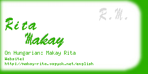 rita makay business card